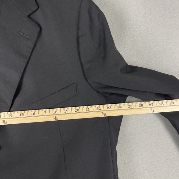 Ermenegildo Zegna Wool Blazer Sport Coat Men 48L Black High Performance 3 Button - Picture 8 of 16